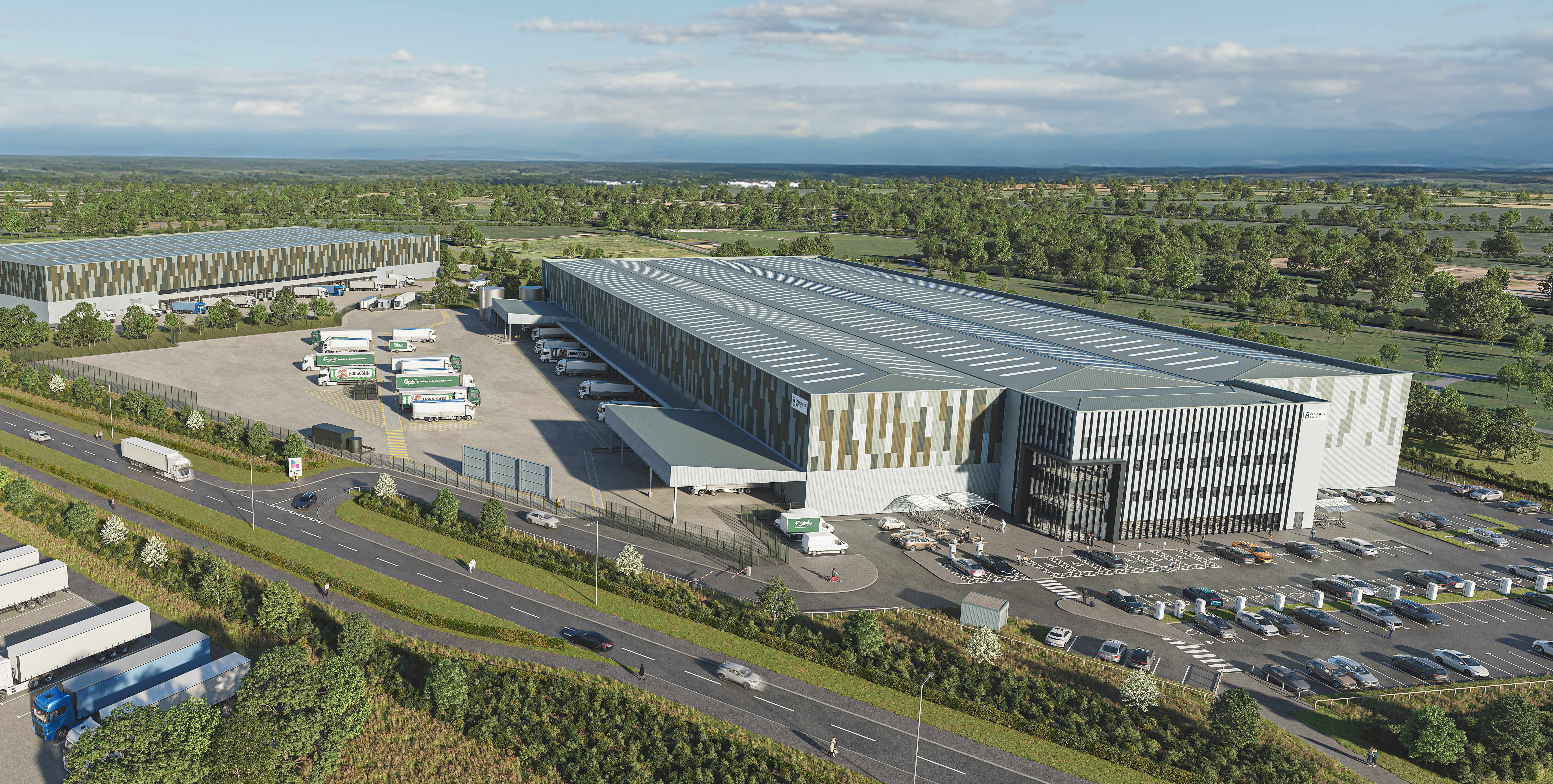 Pic shows a CGI artist's impression of the Carslberg unit at West Midlands Interchange, image courtesy of Chetwoods.
