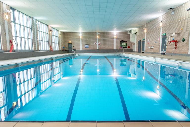 Image shows Codsall Leisure Centre swimming pool.