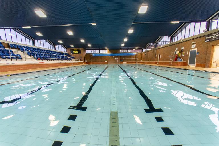 Image shows Wombourne leisure centre swimming pool.