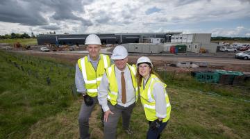 Left to right: Fortune Brands Innovations general manager, Steve Geary, City of Wolverhampton Council deputy leader Cllr Stephen Simkins, and South Staffordshire Council deputy leader, Cllr Victoria Wilson