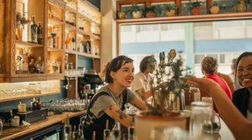 Person serving in a bar