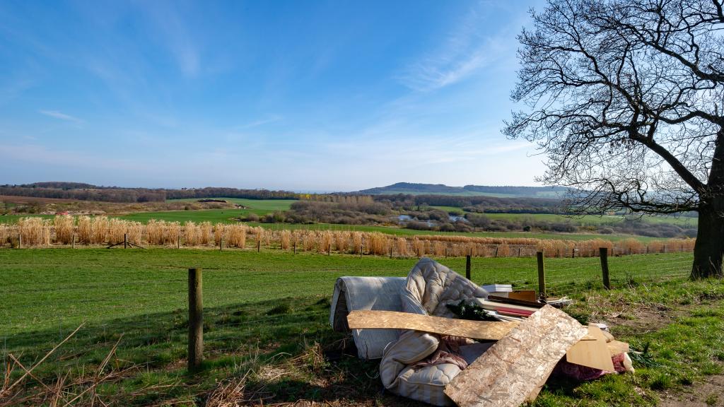 Fly-tipping in the countryside