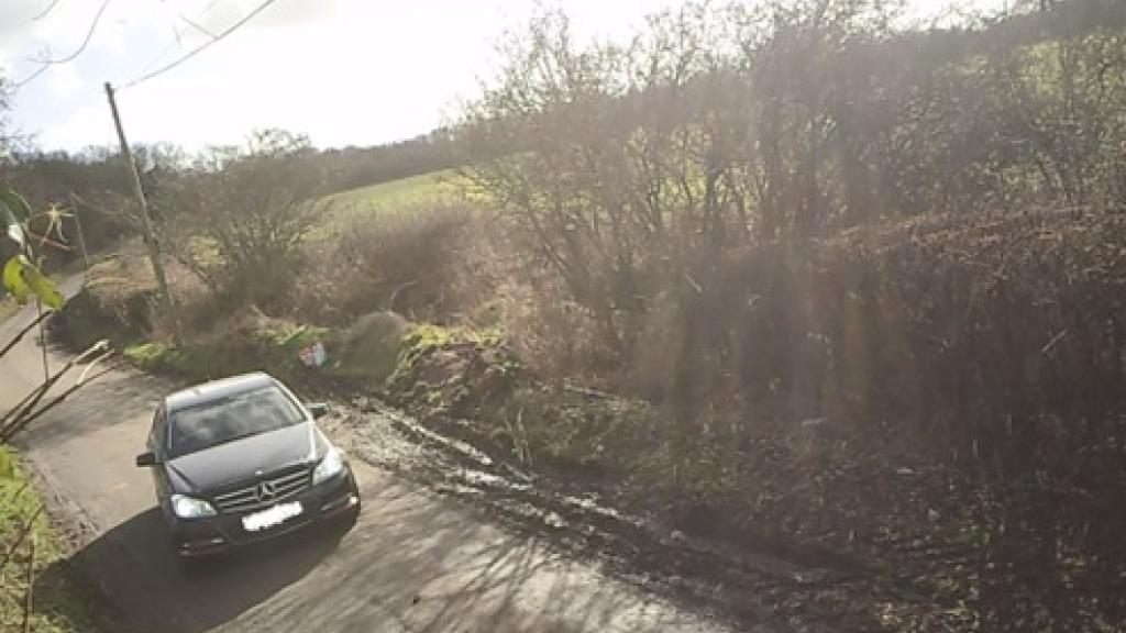 A still from the covert camera showing Sturaro’s car in Mill Lane